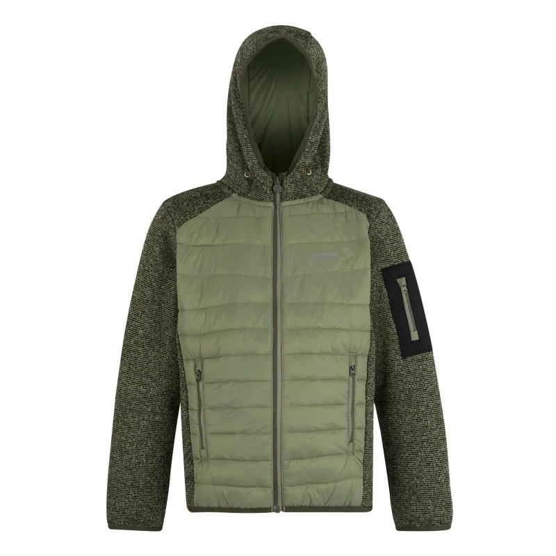 Image of Children's Hybrid Hooded Jacket Regatta Newhill Vert Unisex 11/12 ans