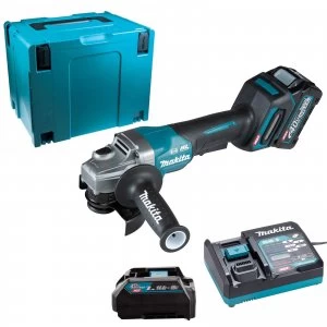 Image of Makita GA012G 40V Max XGT Cordless Angle Grinder 115mm 1 x 2.5ah Li-ion Charger Case