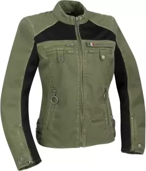 Image of Segura Vanda Ladies Motorcycle Textile Jacket, green-brown, Size 42 for Women, green-brown, Size 42 for Women