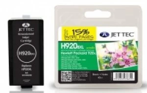 Image of HP920XL CD975AE Black Remanufactured Ink Cartridge by JetTec H920BXL