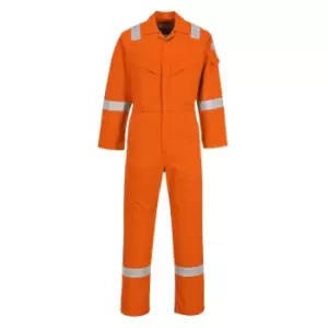 Image of Biz Flame Mens Aberdeen Flame Resistant Antistatic Coverall Orange Small 34"