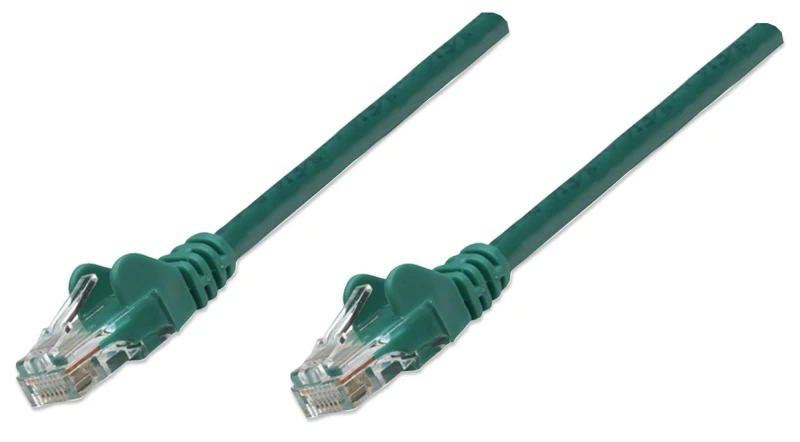 Image of Intellinet Network Patch Cable. Cat5e. 2m. Green. CCA. U/UTP. PVC. RJ4