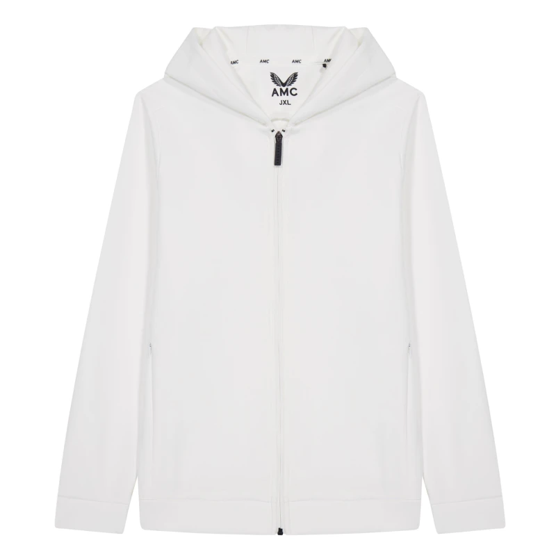 Image of Castore Tennis Full Zip Hoodie Juniors - White White 9 - 10 Years