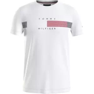 Image of Tommy Hilfiger Stripe Graphic T-Shirt - White
