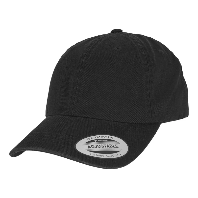 Image of Flexfit Mens Washed Baseball Cap in Black Male One Size