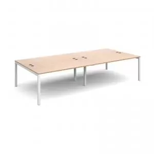 Image of Connex double back to back desks 3200mm x 1600mm - white frame and