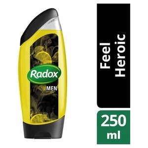 Image of Radox Men Feel Heroic Lemon and Tea Tree 2in1 Shower Gel 250ml