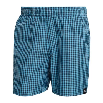 Image of adidas Check Swim Shorts Mens - App Sky Rush / Shadow Navy