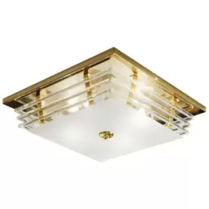 Image of Kolarz ONTARIO - Lifestyle Patterned Flush Ceiling Lamp Polished Gold, 4x E27