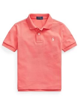 Image of Ralph Lauren Boys Classic Short Sleeve Polo Top - Red, Size 14-16 Years=L
