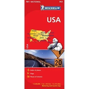 Image of USA - Michelin National Map 761 Map Sheet map 2012
