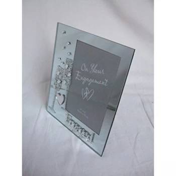 Image of 4" x 6" - Engagement Glass Photo Frame