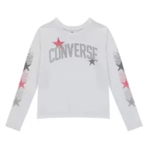 Image of Converse Rhinestone T Shirt Junior Girls - White
