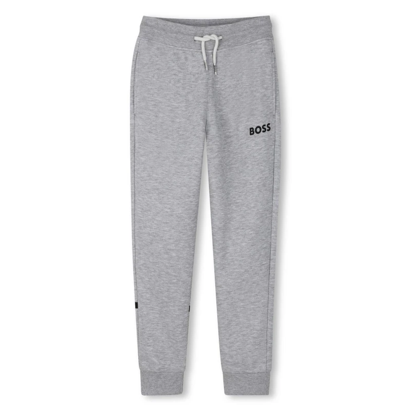 Image of Boss Kids Closed Hem Fleece Joggers Grey male 4Y