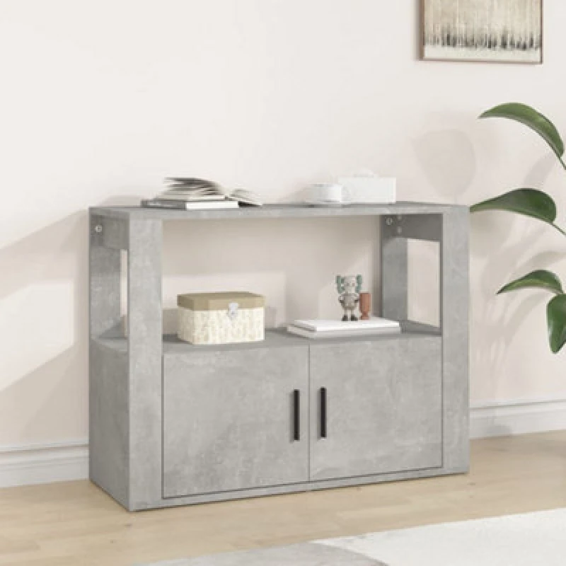 Image of Vidaxl Sideboard Concrete Grey 80X30X60 Cm Engineered Wood
