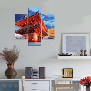 Image of 3MDF-061 Multicolor Decorative MDF Painting (3 Pieces)