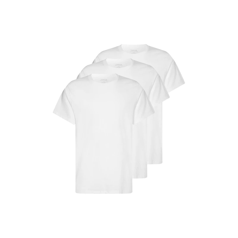 Image of Calvin Klein 3 Pack Lounge Classic Crew T-Shirts White XL