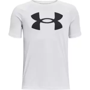 Image of Under Armour Tech Big Logo Short Sleeve T Shirt Junior Boys - White