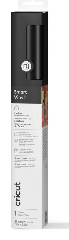 Image of Cricut Smart Vinyl Permanent Black Matte