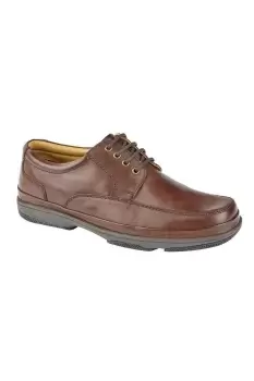 Image of Leather Wide Fit 4 Eye Deluxe Casual Shoes
