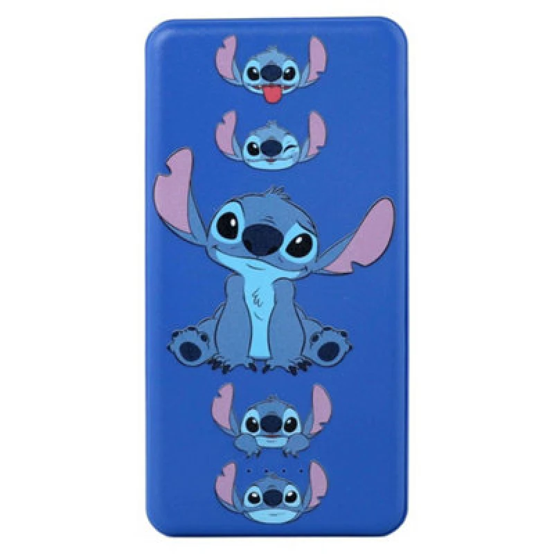 Image of Disney Stitch 10000Mah Power Bank Classic Expressions in Blue Blue One Size Unisex 8101464670074