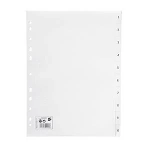 Image of 5 Star Index Multipunched 120 micron Polypropylene 1 10 A4 White