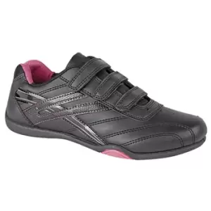 Image of Dek Womens/Ladies Raven 3 Touch Fastening Trainers (3 UK) (Black/Fuchsia)