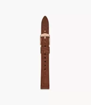 Image of Fossil Women 14mm Brown Croco Eco Leather Strap