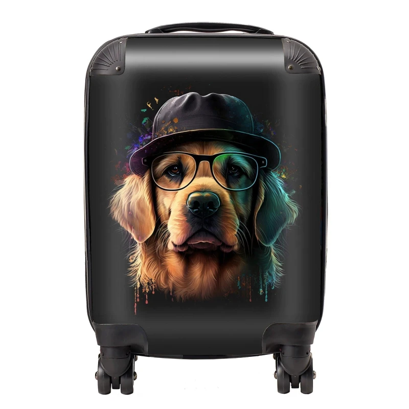 Image of Warren Reed Designer Golden Retriever Dog Splashart Suitcase - Cabin
