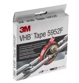 Image of 3M 5952F, VHB Black Foam Tape, 19mm x, 1.1mm Thick