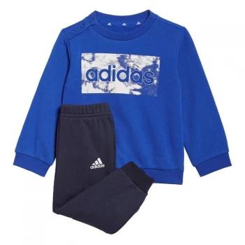 Image of adidas Essentials Sweatshirt and Pants Kids - Bold Blue / White