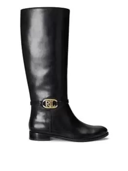Image of Lauren by Ralph Lauren Bridgette-boots-tall Boot - Black, Size Us 5 = UK 3, Women