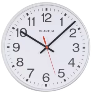 Image of 900 8.5" Round White Quartz Clock