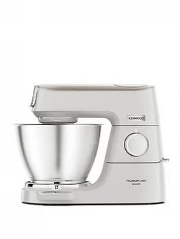 Image of Kenwood Titanium Chef Baker Kitchen Machine Kvc65.001Wh - White