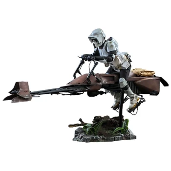 Image of Hot Toys Star Wars Episode VI Action Figure 1/6 Scout Trooper & Speeder Bike 30 cm