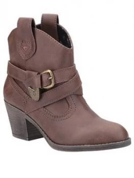 Image of Rocket Dog Satire Western Ankle Boot, Brown, Size 7, Women