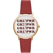 Image of Rebecca Minkoff White And Red Classical Watch - 2200274 - multicoloured