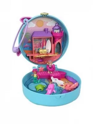 Image of Polly Pocket Dolphin Beach Compact And Playset Dolls