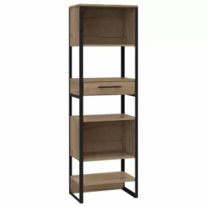 Image of Brooklyn tall narrow bookcase with 1 drawer