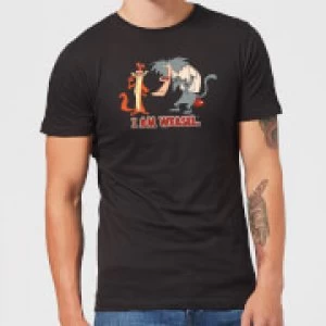 Image of I Am Weasel Characters Mens T-Shirt - Black - S