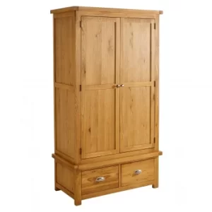 Image of Woburn Oak 2 Door 2 Drawer Wardrobe Brown