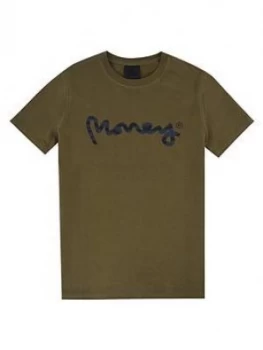 Image of Money Boys Short Sleeve Zebra T-Shirt - Khaki