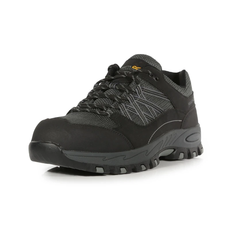 Image of Regatta Sandstone Low Safety Boots Briar/Black unisex UK 6