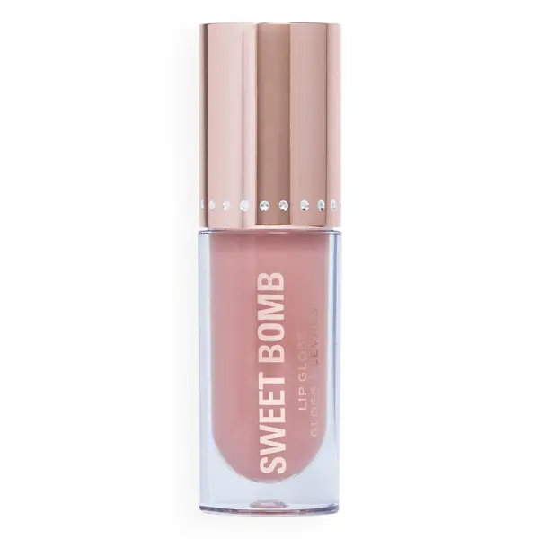 Image of Makeup Revolution Sweet Bomb Lip Gloss 4.5ml (Various Shades) - Strawberry Swirl Nude