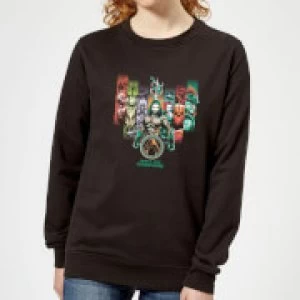 Image of Aquaman Unite The Kingdoms Womens Sweatshirt - Black