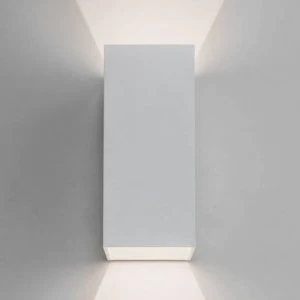 Image of LED 1 Light Outdoor Up Down Medium Wall Light Textured White IP65