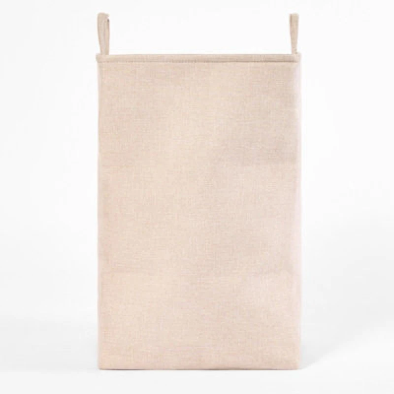Image of OHS OHS Faux Linen Laundry Bag with Handles in Natural Natural One Size Unisex 5027434184279