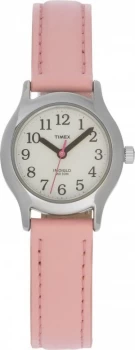 Image of Timex Girls Pink First Easy Reader Leather Strap Watch