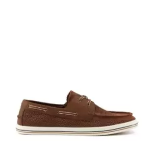 Image of Dune London Burnner Knitted Boat Shoes - Brown