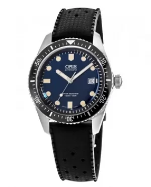 Image of Oris Divers Sixty-Five Blue Dial Black Rubber Mens Watch 01 733 7720 4055-07 4 21 18 01 733 7720 4055-07 4 21 18